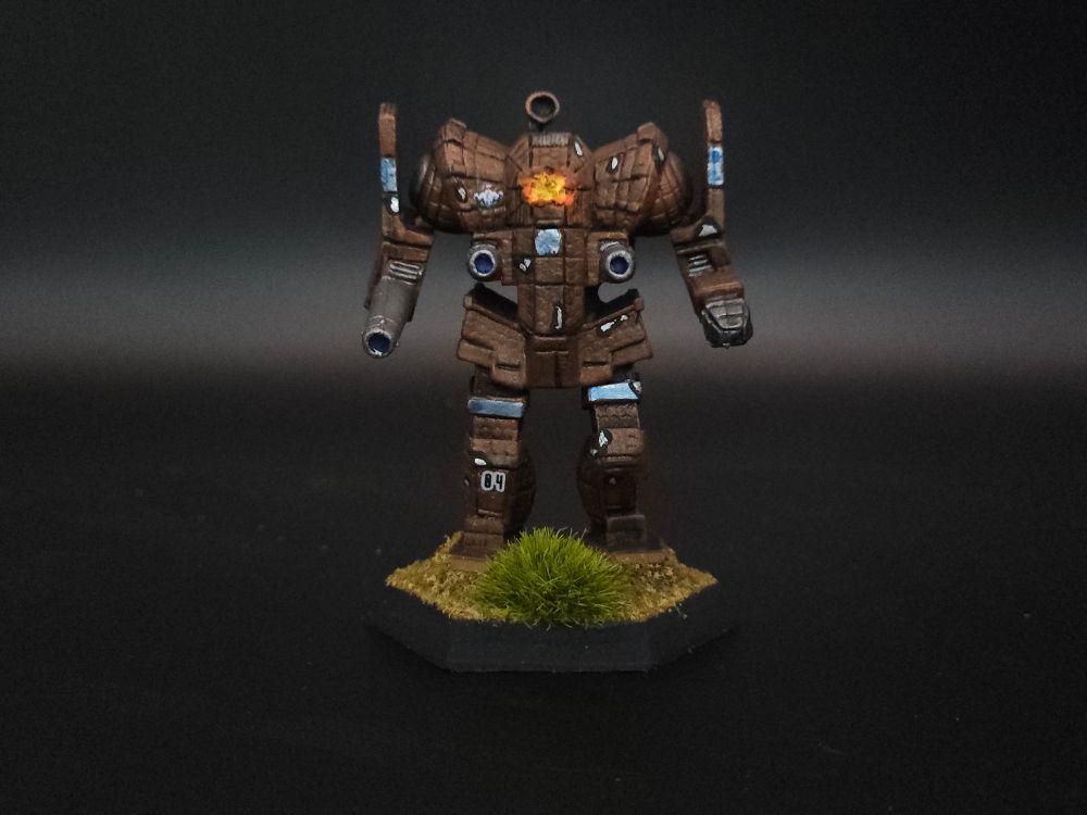 Awesome miniatures painted in dark copper with burnished steel highlights. Miscast head area painted as battle damage.