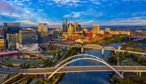 The Nashville TN skyline