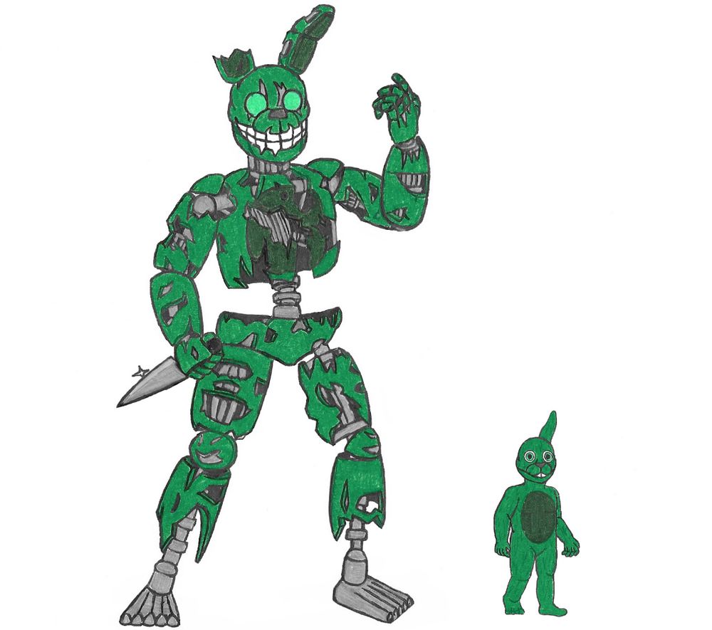 Springtrap, both normal and as an infant. 