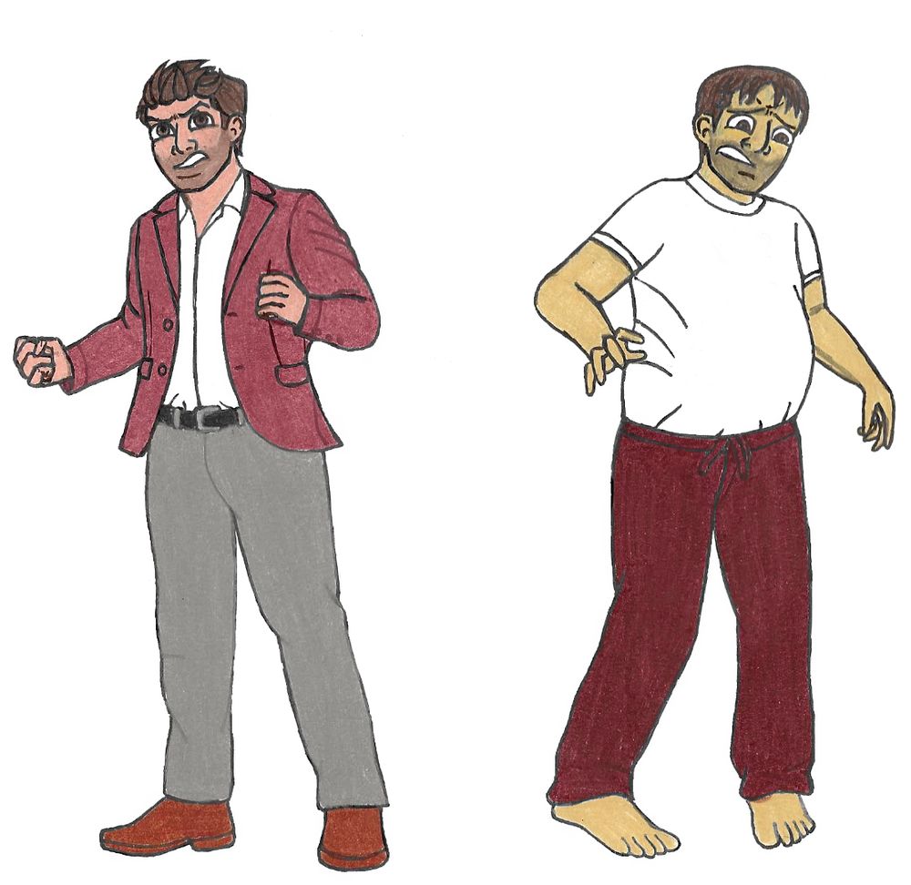 Matt, both normal and pregnant.