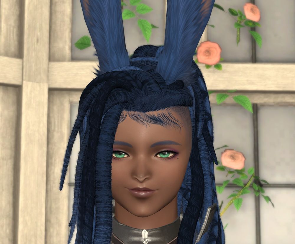 A closeup of the Viera's face from the above images, without her sunglasses. She's still smirking.