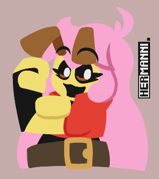 My bee original character Melisandes Von Bonn doing a bras d'honneur / up yours gesture.