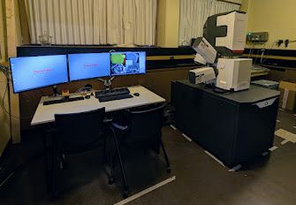 A photograph of a new scanning electron microscope in the lab