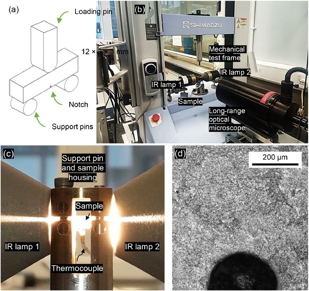 Figure 1 from the paper - which shows the instrument sample design for in situ optical digital image correlation analysis of zircaloy 4