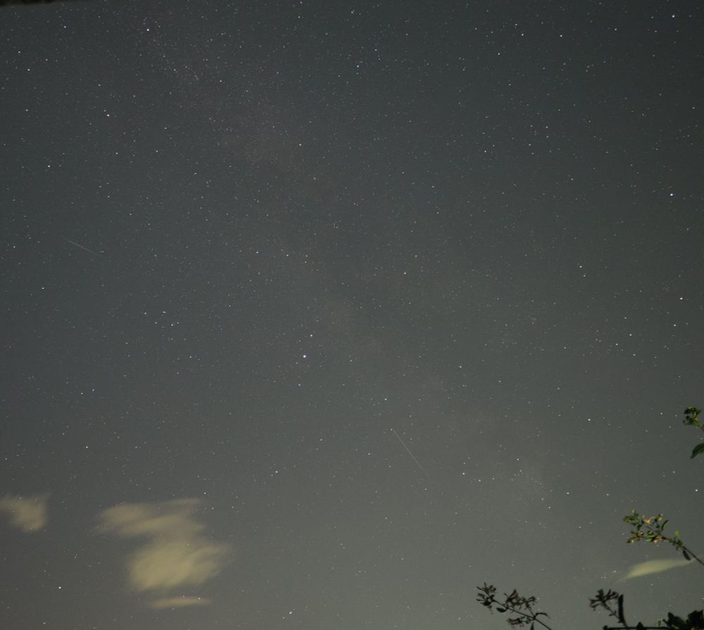 It's Milky Way season and I stayed awake until daft o'clock playing astrophotography. This is unedited other than a crop to remove unwanted bits and pieces. It's 12mm f2 17.62 seconds at 1000 ISO. I have convinced myself that the trace of MW originally detected by Steve Brown is still visible but from a different angle.