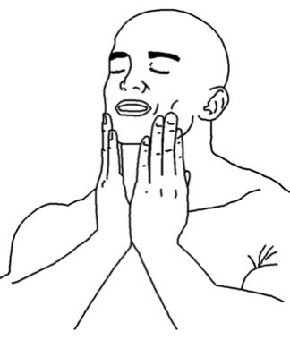 Feels good man meme - a cartoon of a bald man looking euphoric
