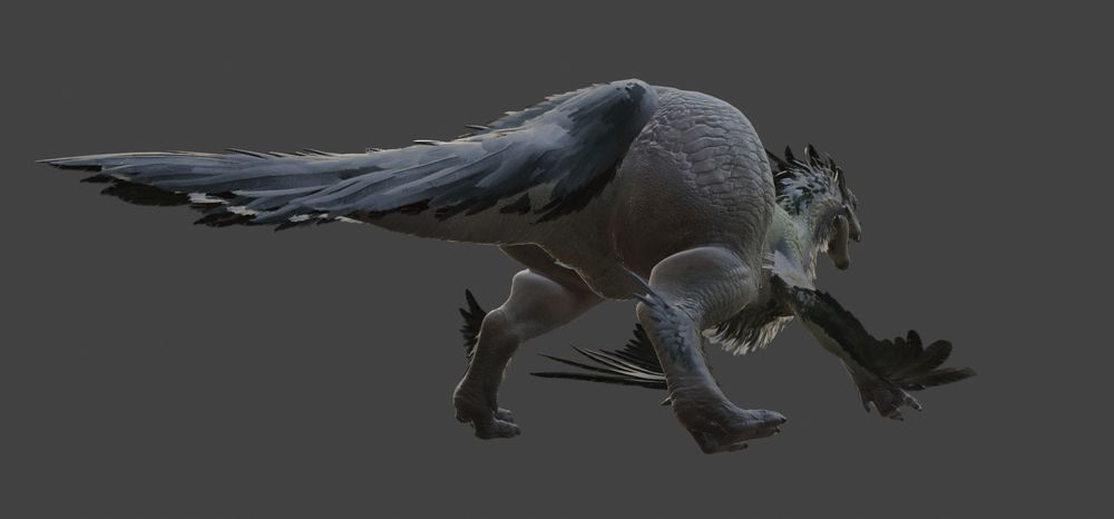 A Seikret from Monster Hunter Wilds, but...damn does it have a massive ass.