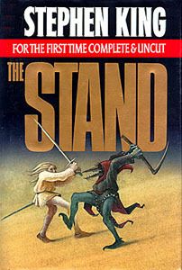 Photo of the original cover of Stephen King's The Stand.