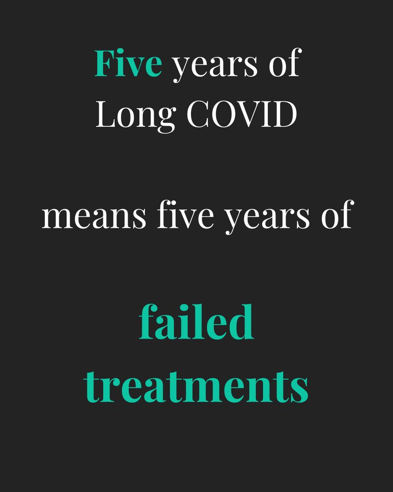 Five years of Long COVID
means five years of
failed treatments