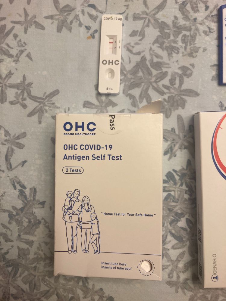 Zoomed in image of OHC rapid test (these are the ones we received from the US government)