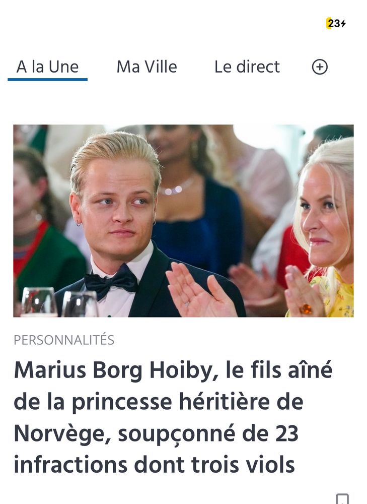 Photo du fils aîné de la princesse de Norvège, soupçonné de 23 infractions dont 3 viols