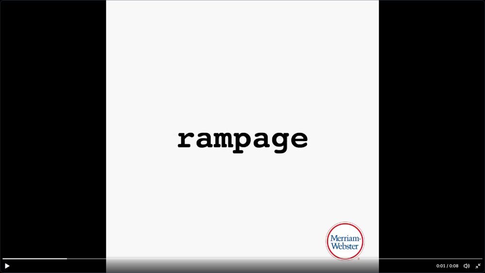 The word "rampage" in black letters on a plain white background.