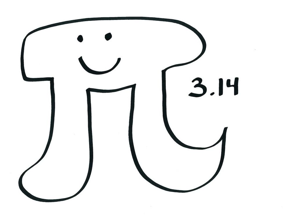 Pi character with a happy face with the number 3.14 besides it. 