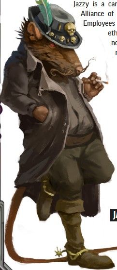 An anthropomorphic rat.