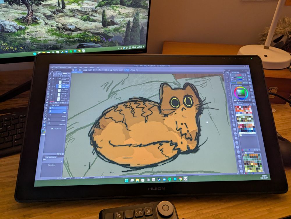 A sketch of a cat he is very scribbly and weird but I love him 