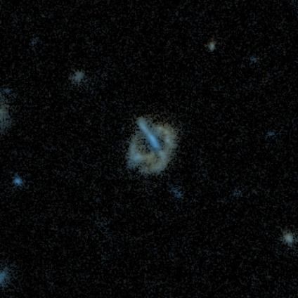 A irregular galaxy from the Galaxy Zoo: Hubble project, classified by 50 volunteers.
