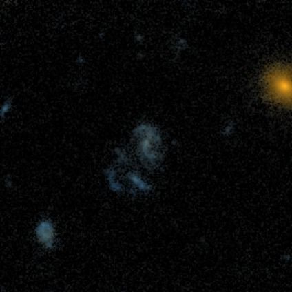 A irregular galaxy from the Galaxy Zoo: Hubble project, classified by 46 volunteers.