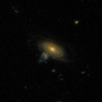 A spiral galaxy in a merger from the Galaxy Zoo: Hubble project, classified by 49 volunteers.