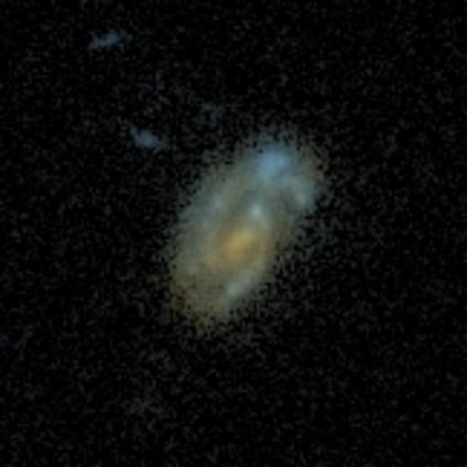 A clumpy galaxy from the Galaxy Zoo: Hubble project, classified by 53 volunteers.