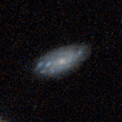 A clumpy galaxy from the Galaxy Zoo: Hubble project, classified by 128 volunteers.