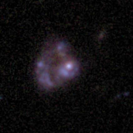 A clumpy galaxy, possibly merging from the Galaxy Zoo: Hubble project, classified by 40 volunteers.