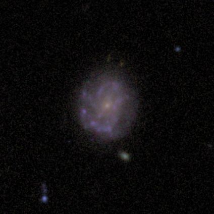 A galaxy with non-smooth features from the Galaxy Zoo: Hubble project, classified by 40 volunteers.