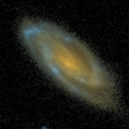 A spiral galaxy from the Galaxy Zoo: Hubble project, classified by 46 volunteers.
