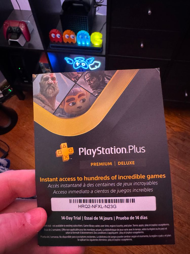 Playstation Plus 14-Day trial code: HRQ2-NFXL-N23G