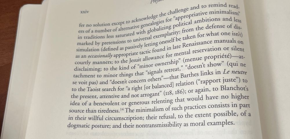 A paragraph from the preface of Anne-Lise Francois’ book ‘Open Secrets’ about minimalism and ‘minor ownership’ 