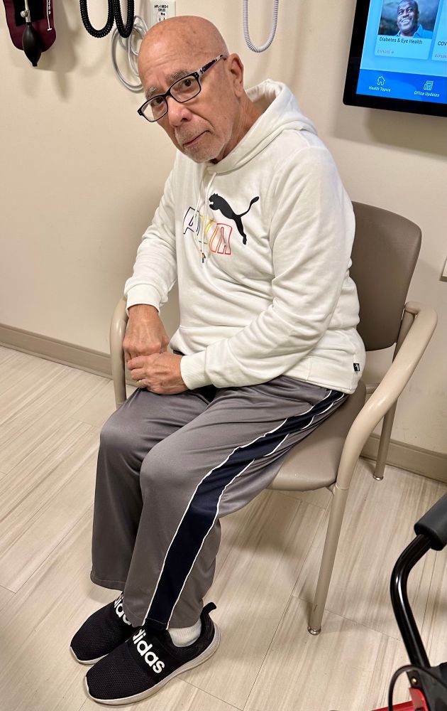 Dad posing for the camera