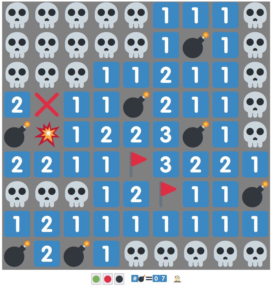 Lost game of Mines (Minesweeper clone)