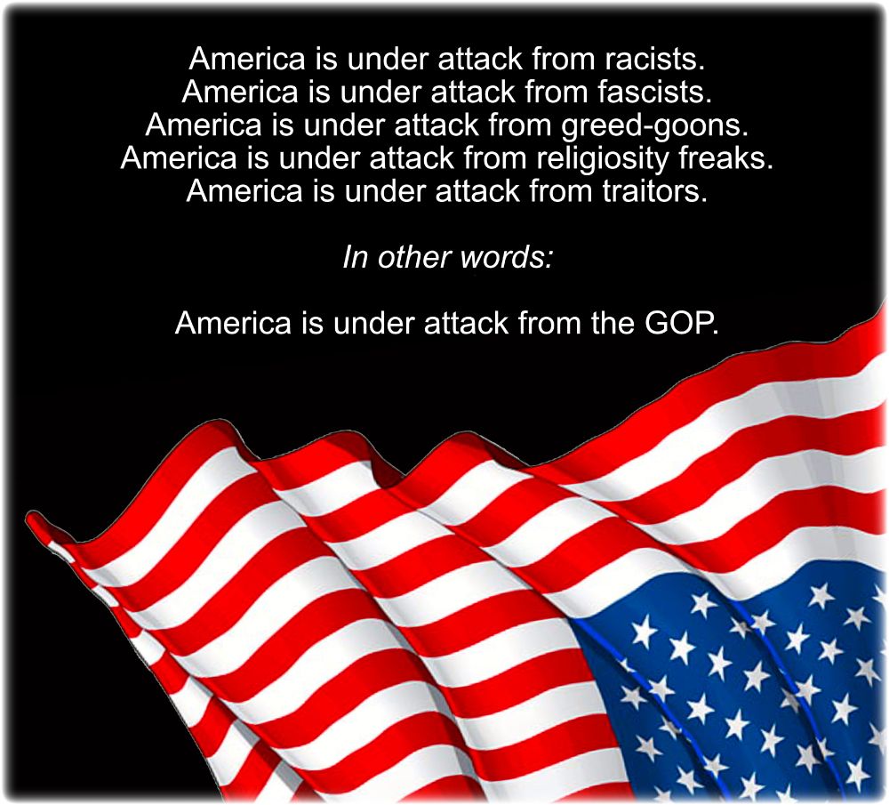 Come on, America, start fighting back so we can destroy the filth of the GOP. #FGOP 