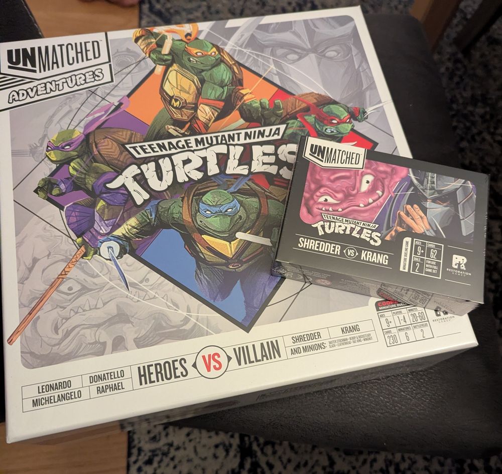 Teenage Mutant Ninja Turtles Unmatched Adventures boxes