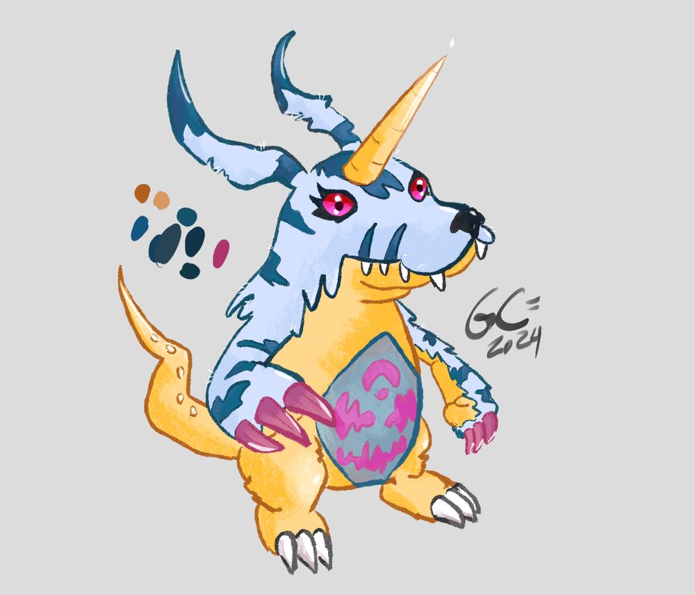 gabumon, the best digmon,  digital art.