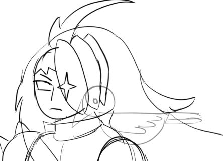 A sketch of Black Raisin Cookie with a poorly drawn crow.