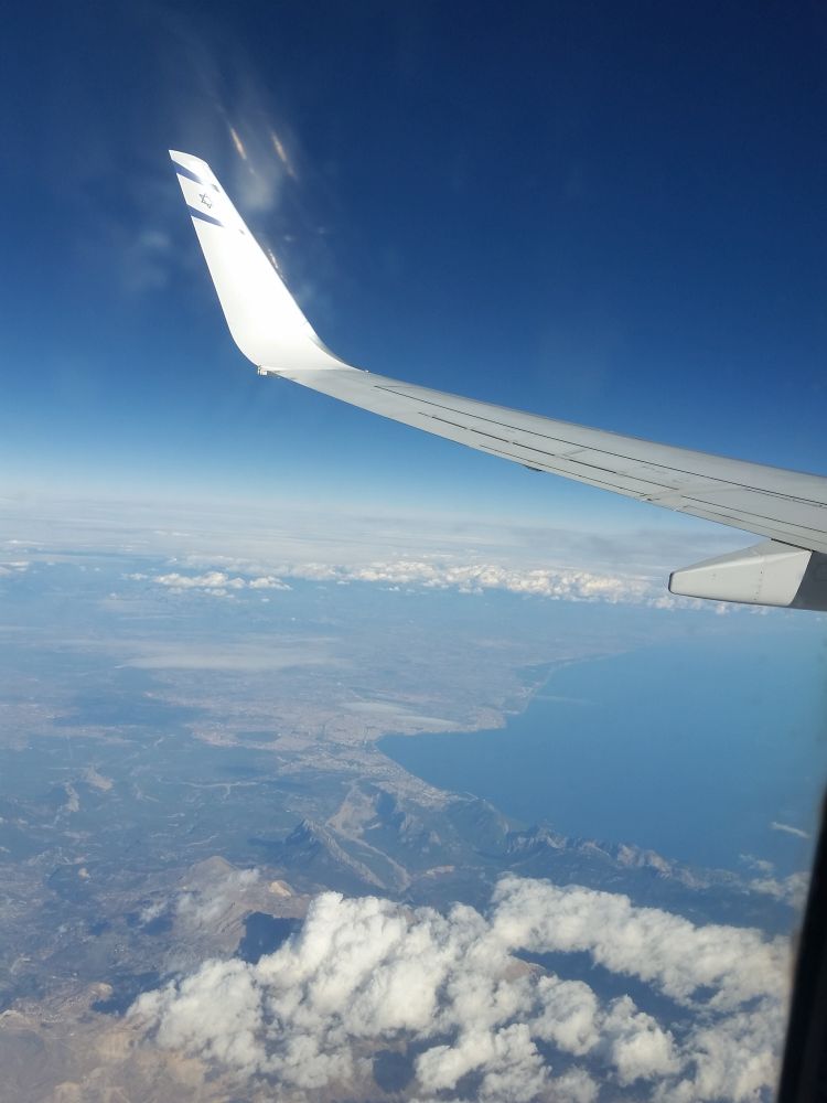 Eine EL AL Maschine im Anflug auf Tel-Aviv