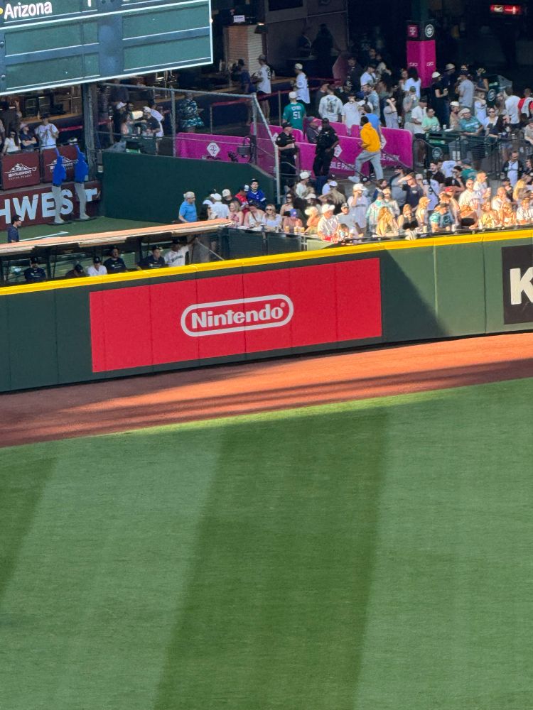 nintendo banner at mariner’s game
