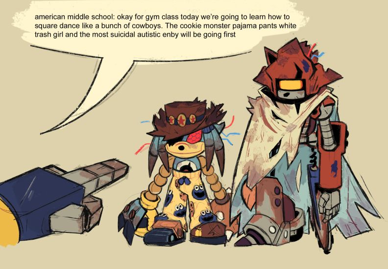 this is just that one deltarune picture about american middle school