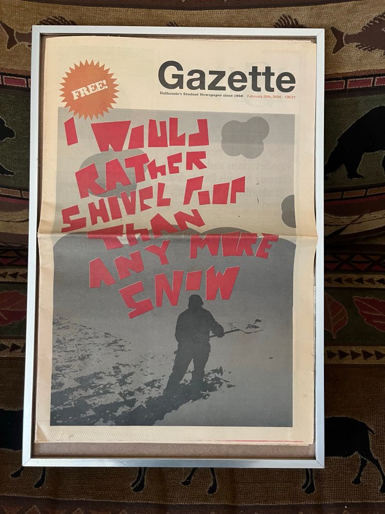 The headline: “I would rather shovel poop than any more snow”.

The photo: someone shoveling away after one of the biggest snowfalls in Halifax’s history.