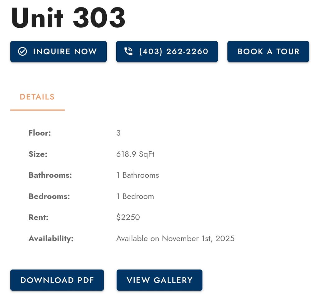 Unit 303

DETAILS
Floor:
3
Size:
618.9SqFt
Bathrooms:
1 Bathrooms
Bedrooms:
1Bedroom
Rent:
$2250
Availability:
AvailableonNovember 1st,2025