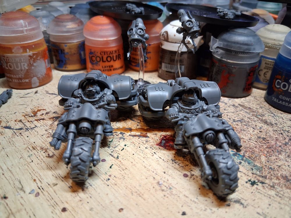 Two ironhead squats svenotar scout trikes with techmite occuli 