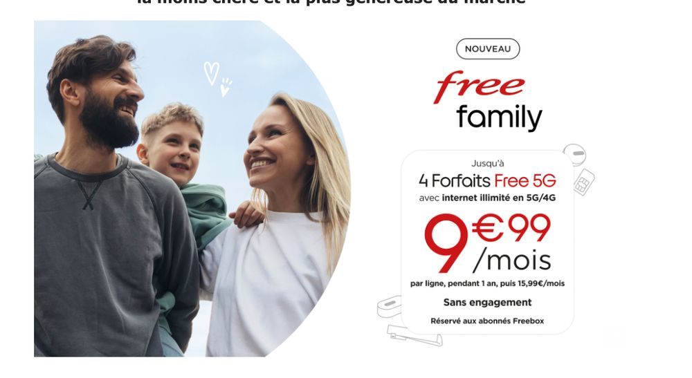 Free lance “Free Family”,  sa nouvelle offre box + mobile avec des forfaits data illimitée encore moins chers pour tous ses abonnés Freebox