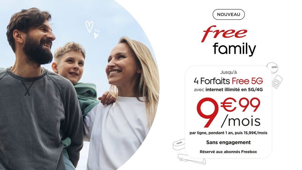 Free Family : de nouvelles économies pour les abonnés Freebox sur les forfaits mobiles 5G