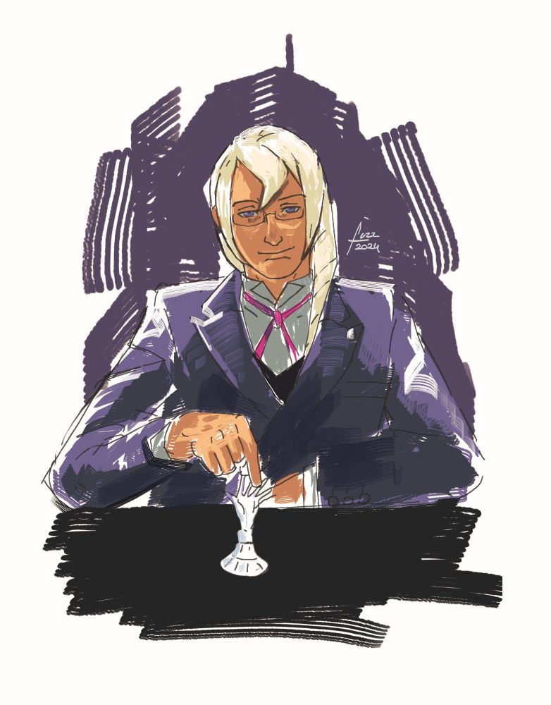 Illustration of Kristoph Gavin from Ace Attorney