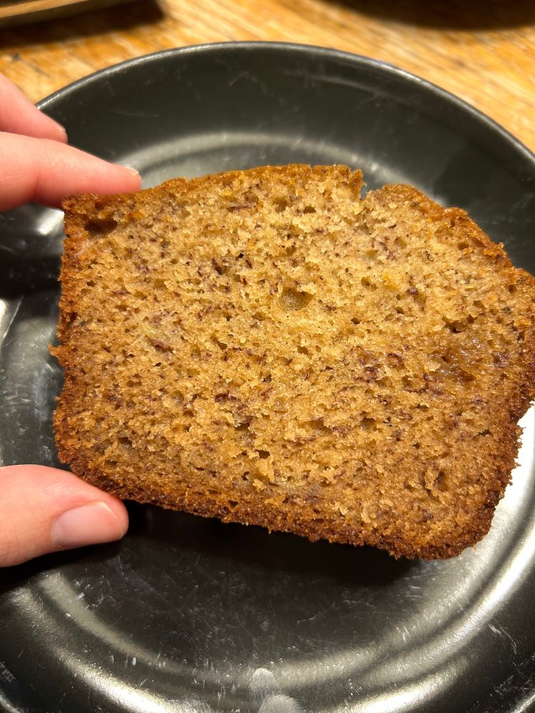 a slice of banana bread 