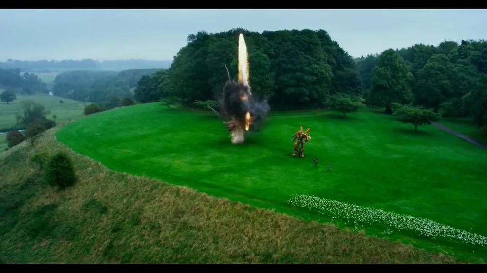 A shot from Transformers The Last Knight with a different aspect ratio from the previous two