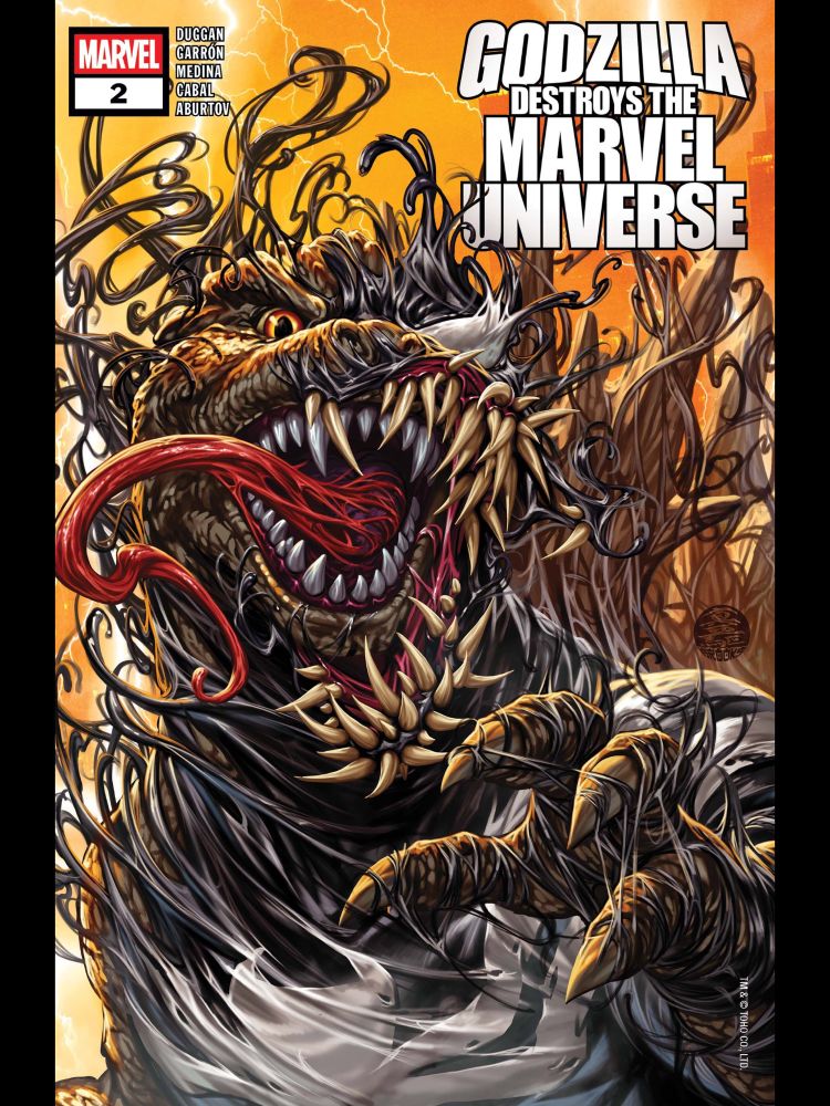 Cover of Godzilla Destroys the Marvel Universe 2