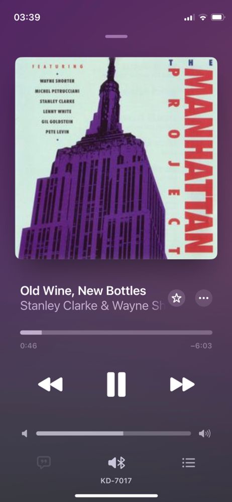 The Manhattan Project Jazz Fusion (1989) playing at my iPhone.