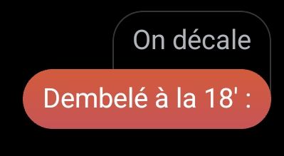 conv messenger où au msg "on décale" je reponds "Dembelé à la 18':"