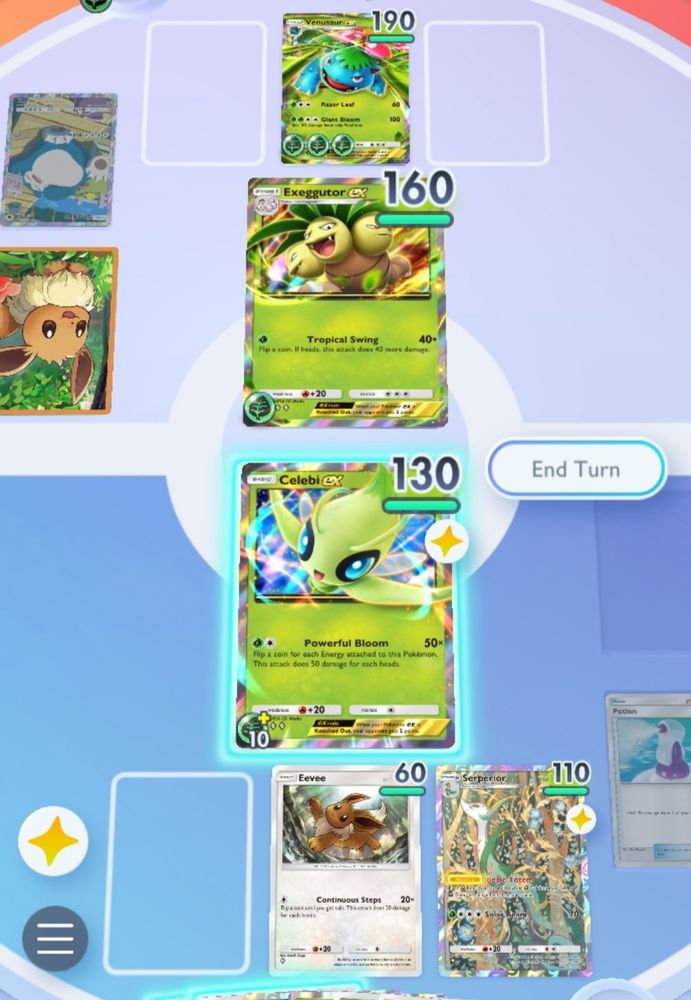 Celebi with 10 energy attached (due to Serpirior 20)